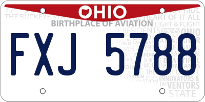 OH license plate FXJ5788