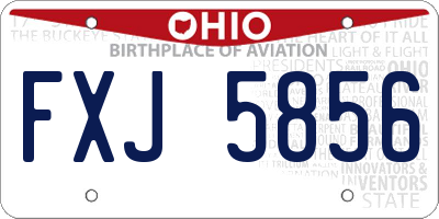 OH license plate FXJ5856