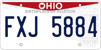 OH license plate FXJ5884