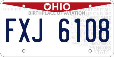 OH license plate FXJ6108