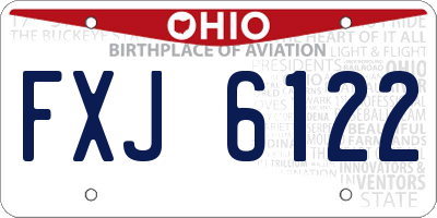 OH license plate FXJ6122