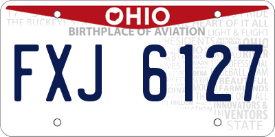 OH license plate FXJ6127