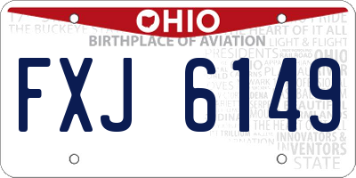 OH license plate FXJ6149