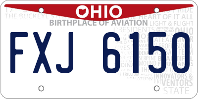 OH license plate FXJ6150