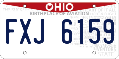 OH license plate FXJ6159
