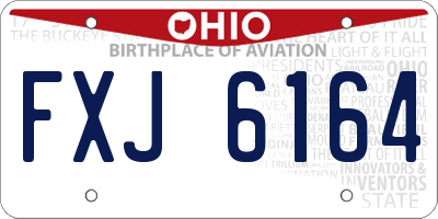 OH license plate FXJ6164