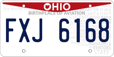 OH license plate FXJ6168
