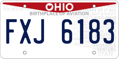 OH license plate FXJ6183