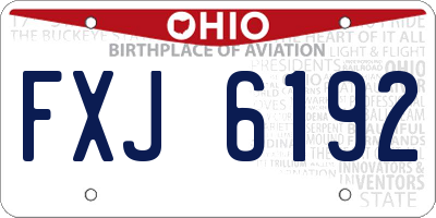 OH license plate FXJ6192