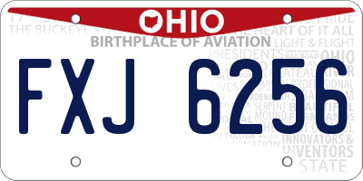 OH license plate FXJ6256