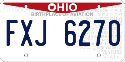 OH license plate FXJ6270