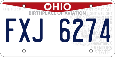 OH license plate FXJ6274
