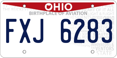 OH license plate FXJ6283