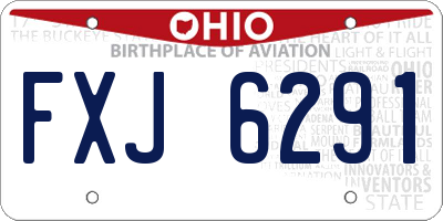 OH license plate FXJ6291