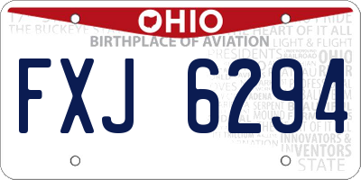 OH license plate FXJ6294