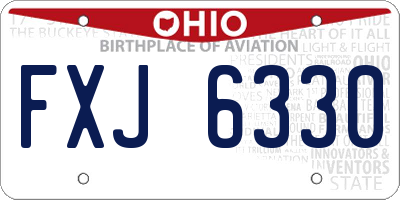 OH license plate FXJ6330