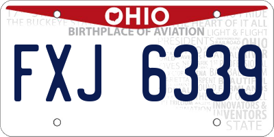 OH license plate FXJ6339