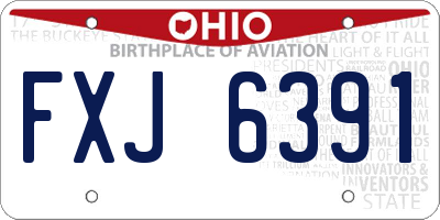 OH license plate FXJ6391