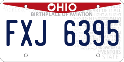 OH license plate FXJ6395