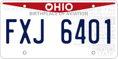 OH license plate FXJ6401