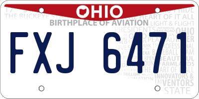 OH license plate FXJ6471
