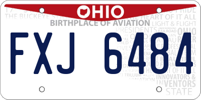 OH license plate FXJ6484