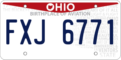 OH license plate FXJ6771