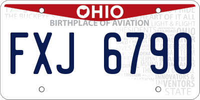 OH license plate FXJ6790