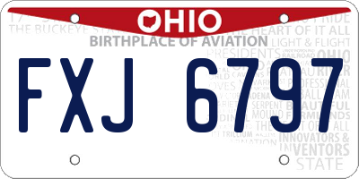 OH license plate FXJ6797