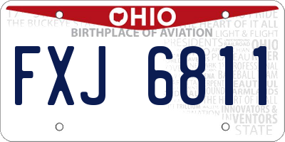 OH license plate FXJ6811