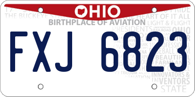 OH license plate FXJ6823