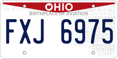OH license plate FXJ6975