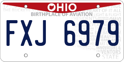 OH license plate FXJ6979