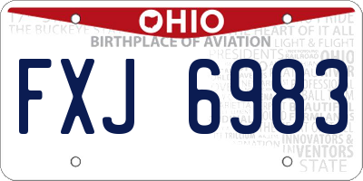 OH license plate FXJ6983