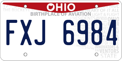 OH license plate FXJ6984
