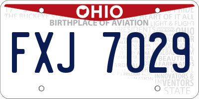 OH license plate FXJ7029