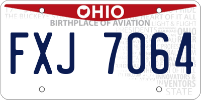 OH license plate FXJ7064