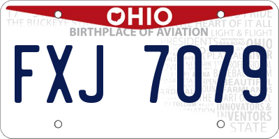 OH license plate FXJ7079