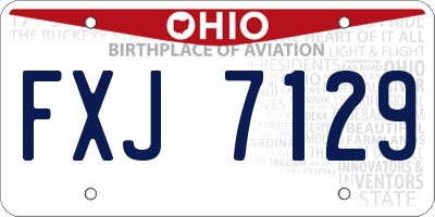 OH license plate FXJ7129