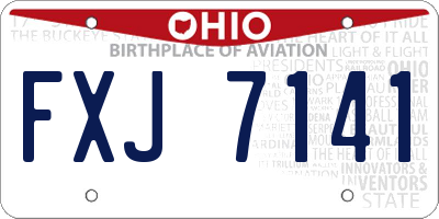OH license plate FXJ7141