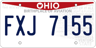 OH license plate FXJ7155