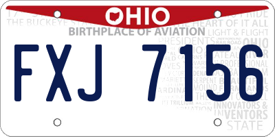 OH license plate FXJ7156