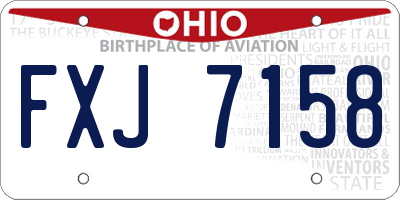 OH license plate FXJ7158