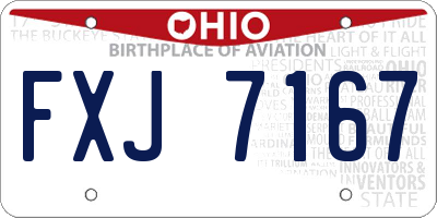 OH license plate FXJ7167