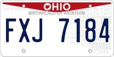 OH license plate FXJ7184