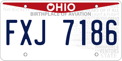OH license plate FXJ7186