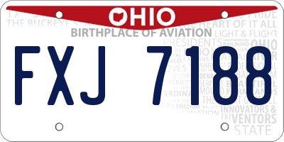 OH license plate FXJ7188