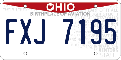 OH license plate FXJ7195