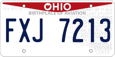 OH license plate FXJ7213