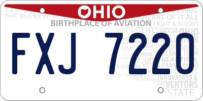 OH license plate FXJ7220